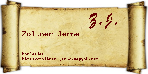 Zoltner Jerne névjegykártya